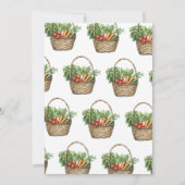 Sie ist frisch vom Markt für pflanzliches Brautpar Einladung (Rückseite)