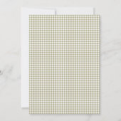 Sie ist frisch vom Markt Gingham-Brautjunggesellin Einladung (Rückseite)