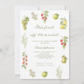 Sie ist frisch vom Markt Junggesellinnenabschied  Einladung (Vorderseite)