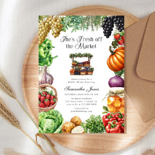 Sie ist frisch vom Markt Karo-Junggesellinnen-Absc Einladung