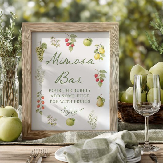 Sie ist frisch vom Markt  Mimosa Bar Poster