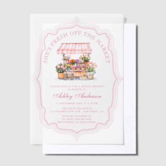 Sie ist frisch vom Markt Pergament Einladungen (Versetzt)