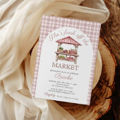 Sie ist frisch vom Markt pinkfarbenes Brautparty Einladung