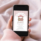 Sie ist frisch vom Markt pinkfarbenes Brautparty Einladung