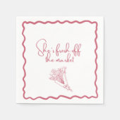 "Sie ist frisch vom Markt" Serviette (Vorderseite)