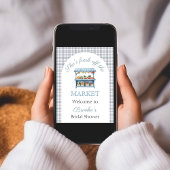 Sie ist frisch vom marktblauen Brautparty Einladung