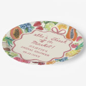 Sie ist frisch vom Obst-Brautparty Pappteller (Schrägansicht)