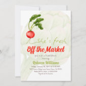 Sie ist frisch vom Roten Brautparty des Marktes Einladung (Vorderseite)