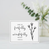 Sie ist furchtbar und wunderbar gemacht Psalms Zit Postkarte (Stehend Vorderseite)