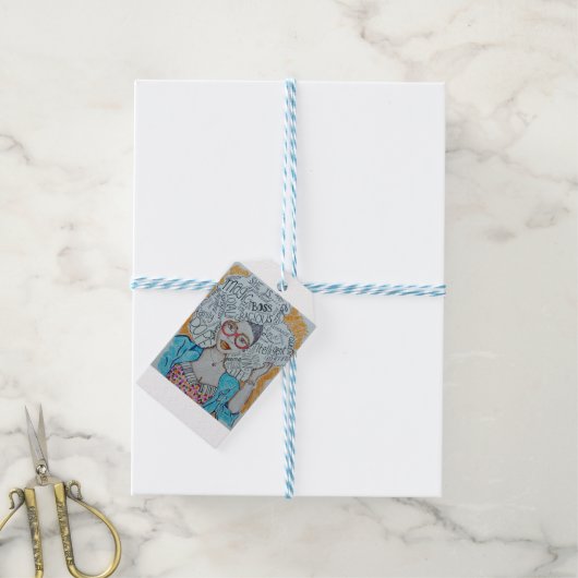 Sie ist... geschenkanhänger (Mit Garn)