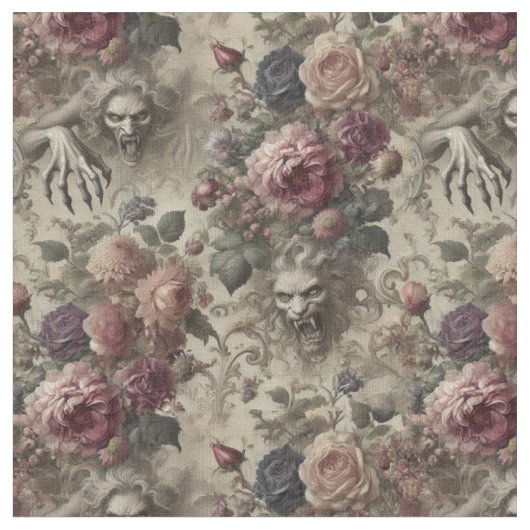 Sie ist Got Claws - Gothic Classic Tile Stoff (Nahaufnahme)