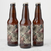 Sie ist Got Claws - Gothic Floral Bierflaschenetikett (Flaschen)