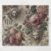 Sie ist Got Claws - Gothic Floral Bierflaschenetikett (Einzelnes Label)