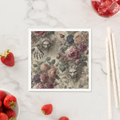 Sie ist Got Claws - Gothic Floral Serviette (Beispiel)
