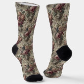 Sie ist Got Claws - Gothic Viktorianisch Tapestry Socken (Gewinkelt)