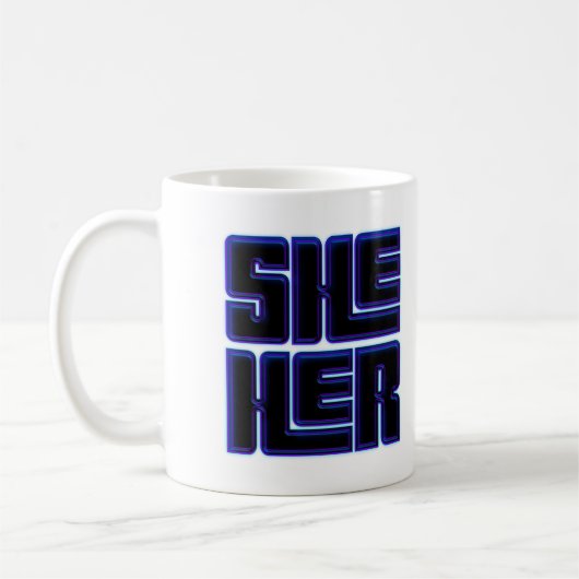 Sie ist groß und mutig kaffeetasse (Links)