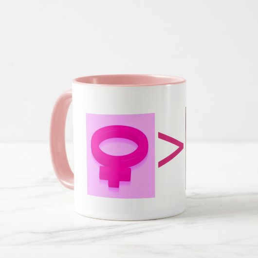 SIE IST GRÖSSERE KAFFEE-TASSE TASSE (Vorderseite Links)