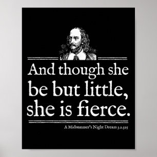 Sie ist heftig Shakespeare Zitat-Shirt Theaterstüc Poster