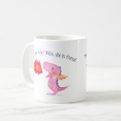 Sie ist heftige Drache-Tassen-Inspirational Tasse (Vorderseite Links)