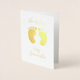 Sie ist hier Personalisiert Name Foil Card Folienkarte