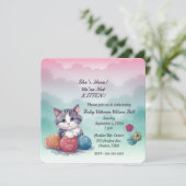 Sie ist hier Wir sind nicht Kitten Clouds Garn Einladung (Stehend Vorderseite)