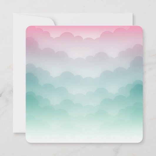 Sie ist hier Wir sind nicht Kitten Clouds Garn Einladung (Rückseite)