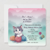 Sie ist hier Wir sind nicht Kitten Clouds Garn Einladung (Vorderseite)