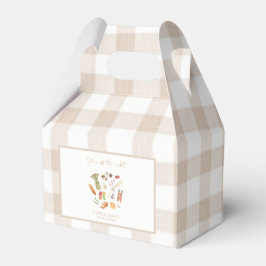 Sie ist Hochzeitsdusche mit floralen Markt-Motiven Geschenkschachtel