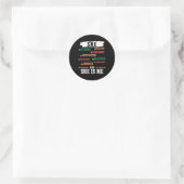 Sie ist ich schwarz Leben Problem schwarze Geschic Runder Aufkleber (Tasche)