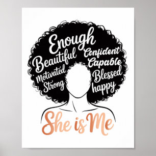 Sie ist ich Schwarze Frauen Empowerment Afroamerik Poster