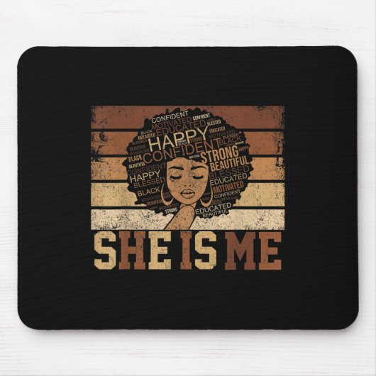 Sie ist ich stark erzogen schwarze Geschichte im 1 Mousepad (Vorne)