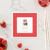 Sie ist im Begriff, Pop Popcorn Pop Soda Baby Show Serviette (Beispiel)