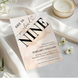 Sie ist im Cloud Nine Heart Script Brautparty Einladung