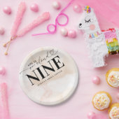 Sie ist im Cloud Nine Heart Script Brautparty Pappteller (Party)