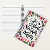 Sie ist in einer Christlichen Frauenzeitschrift ve Notizblock (Innen)