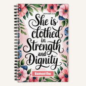 Sie ist in einer Christlichen Frauenzeitschrift ve Notizblock (Vorderseite)