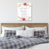 Sie ist in Kraft und Würde verkleidet | Schrift Leinwanddruck (Insitu (Schlafzimmer))
