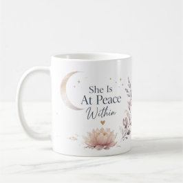 Sie ist in sich selbst im Frieden Kaffeetasse