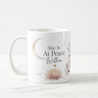 Sie ist in sich selbst im Frieden Kaffeetasse
