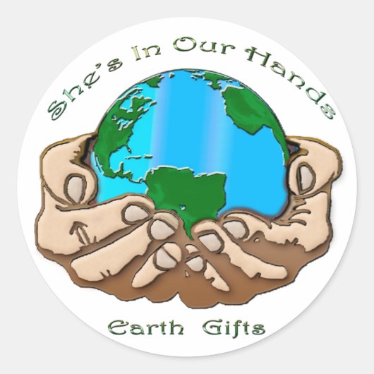 SIE IST IN UNSERER HANDS-Sammlung Runder Aufkleber (Vorderseite)