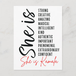 Sie ist Kamala, eine kreative phantastische Zauber Feiertagspostkarte