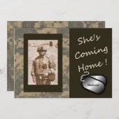 Sie ist kommendes Zuhause! Willkommenes Einladung (Vorne/Hinten)