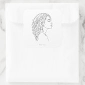 Sie ist Kunst Aufkleber (Tasche)