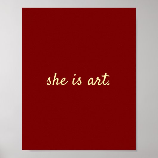 sie ist kunst poster (Vorne)