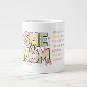Sie ist Mama Bibelvers Jumbo-Tasse
