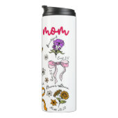 Sie ist Mama Blumenbejahung Schrift Art Thermosbecher (Nach rechts gedreht)