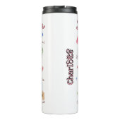 Sie ist Mama Christliches Blumendesign Thermosbecher (Rückseite)