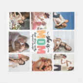 Sie ist Mama Foto-Collage-Decke Fleecedecke (Vorderseite (Horizontal))