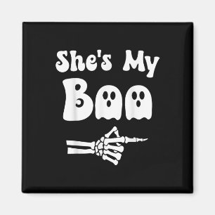 Sie ist mein Boo passende Halloween-Pyjamas für Pa Magnet