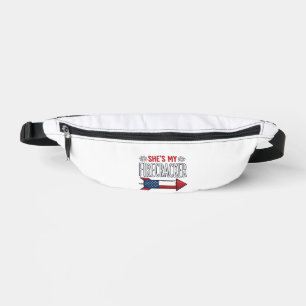 Sie ist mein Feuerwerk Patriotisches Paar-Design_1 Bauchtasche
